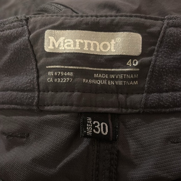 Men’s Marmot Gray Lightweight Outdoor Hiking Pants, Excellent Cond., 40W, 30L - Picture 6 of 7